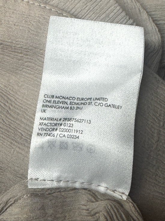 CLUB MONACO Lightweight Blazer Cream Viscose Nylon Blend Pockets Sz Medium EUC - Picture 7 of 10